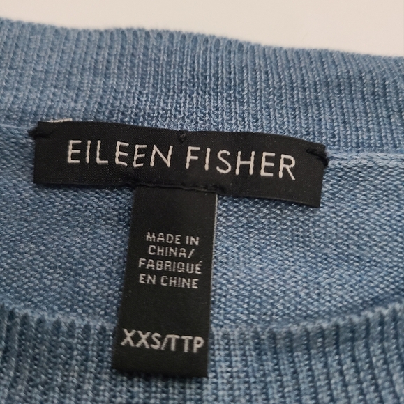 Eileen Fisher blue crewneck women's Sweater sz.XXS - Picture 5 of 10